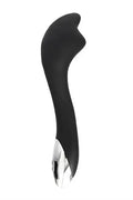 Black Door rechargeable wand, black curved shaft with tapered tip