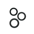 Black diversity rings set of three matte circular bands