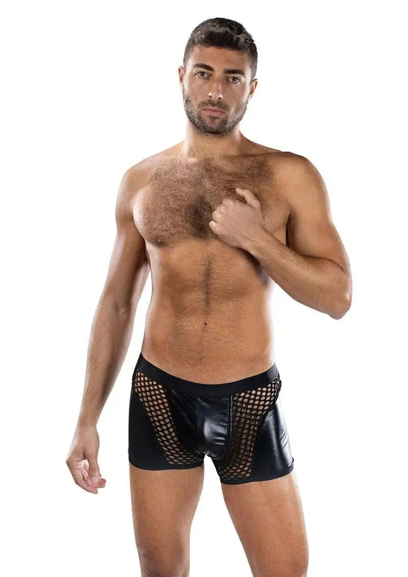 Sheer Contrast Boxer Briefs - Os - Black – body-safe materials | Fu'Cha Exotics