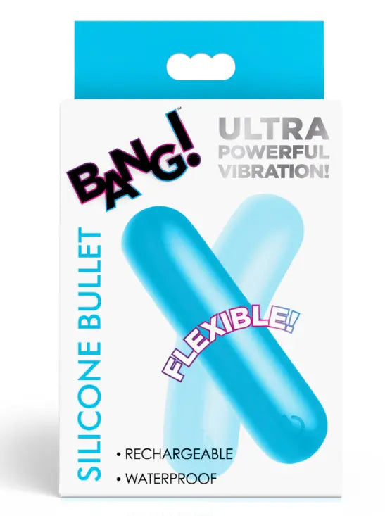 Flexible Silicone Bullet - Blue – body-safe silicone 3 vibration modes | Fu'Cha Exotics