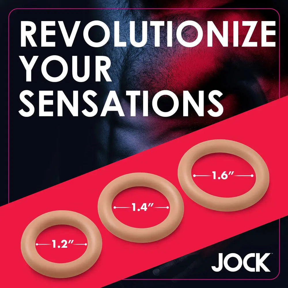 Jock Silicone Cock Ring Set in - Medium – body-safe materials | Fu'Cha Exotics