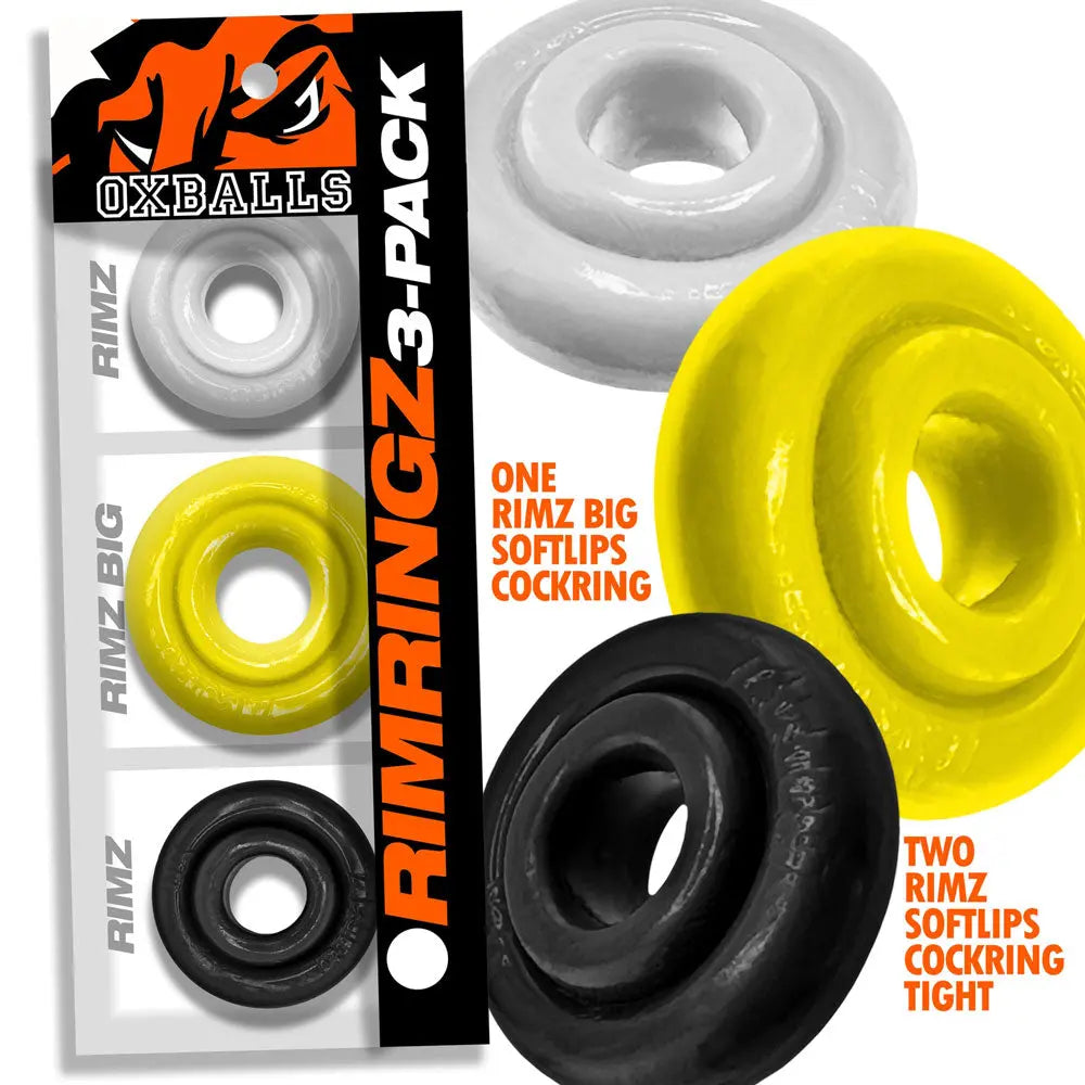 RimringzMulti Size 3 Pack- Shockwave – body-safe materials | Fu'Cha Exotics