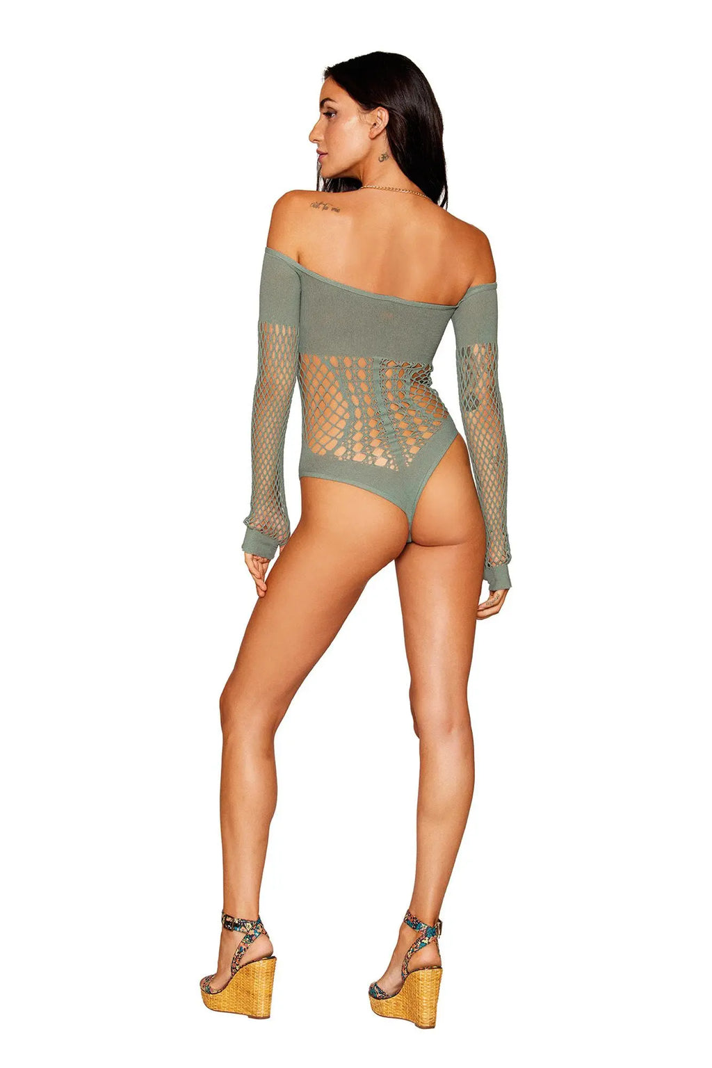 Long Sleeve Teddy - One Size - Sage – nylon | Fu'Cha Exotics
