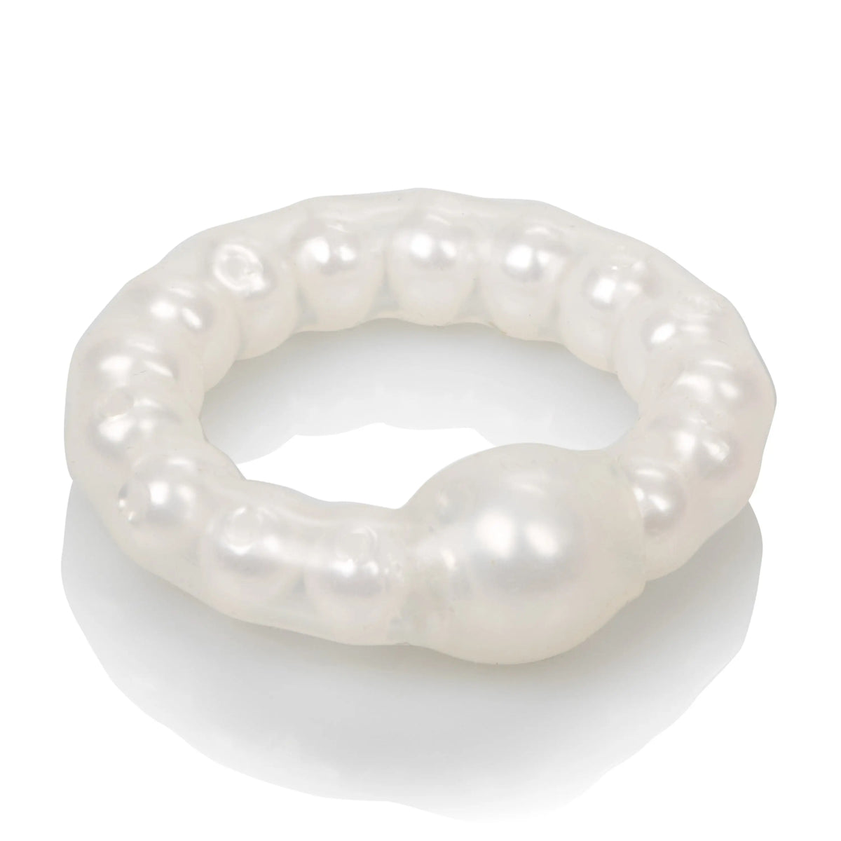 Pearl Beaded Prolong Rings - White – body-safe materials | Fu'Cha Exotics