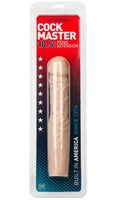 Beige penis extension in clear blister packaging