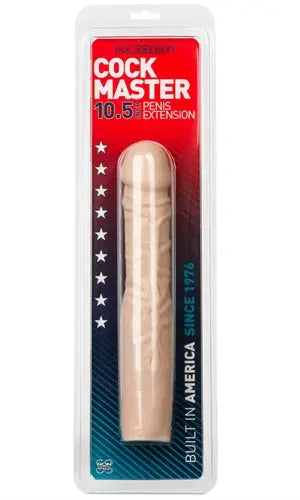 Beige penis extension in clear blister packaging