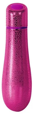 Fuchsia textured bullet-style shower sprayer with cylindrical handle