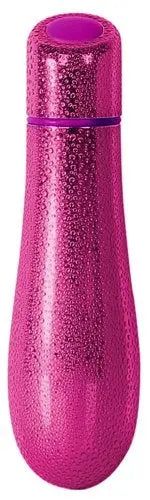 Fuchsia textured bullet-style shower sprayer with cylindrical handle