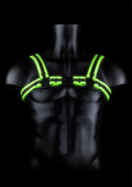Bonded Leather Buckle Harness - Large/xlarge - Glow in the Dark