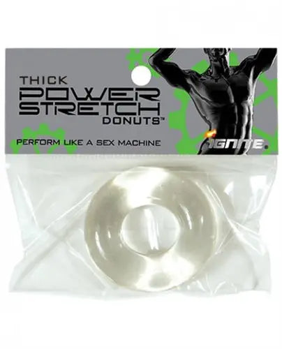 Clear thick power stretch donut hair ring