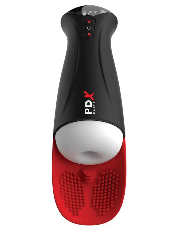 Pdx Elite Fap-O-Matic Pro XL - White/red – body-safe materials | Fu'Cha Exotics