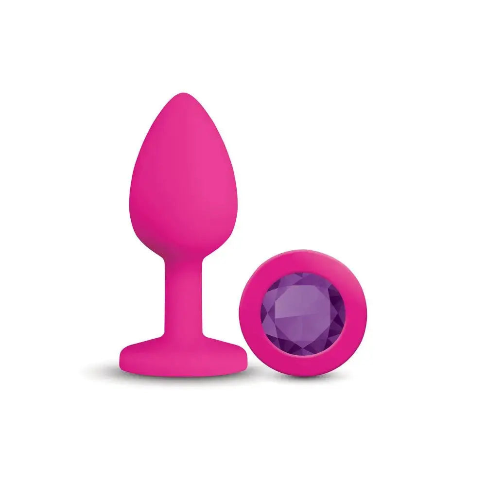 Gemma Purple Gem Pink Silicone Plug - Large – body-safe materials | Fu'Cha Exotics