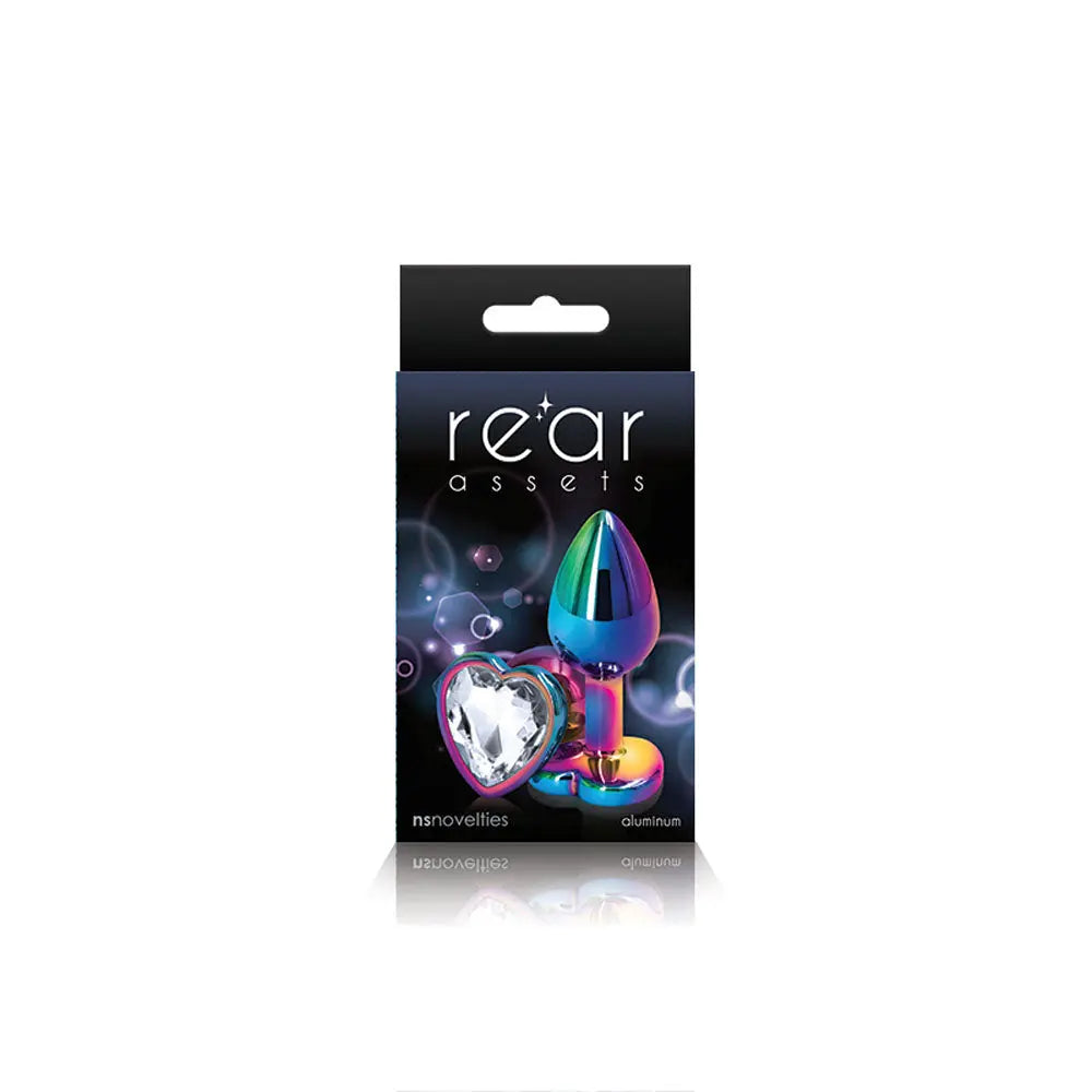 Rear Assets - Multicolor Heart - Small - Clear – aluminum | Fu'Cha Exotics