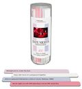 Date Nights scented candle in cylindrical jar, pink and white label