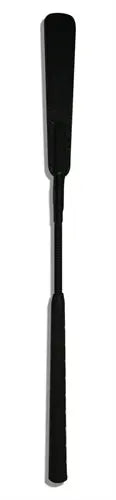 Black crop garment, long narrow fabric panel