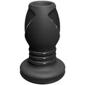 Black silicone stretch insert with flared base and rounded opening