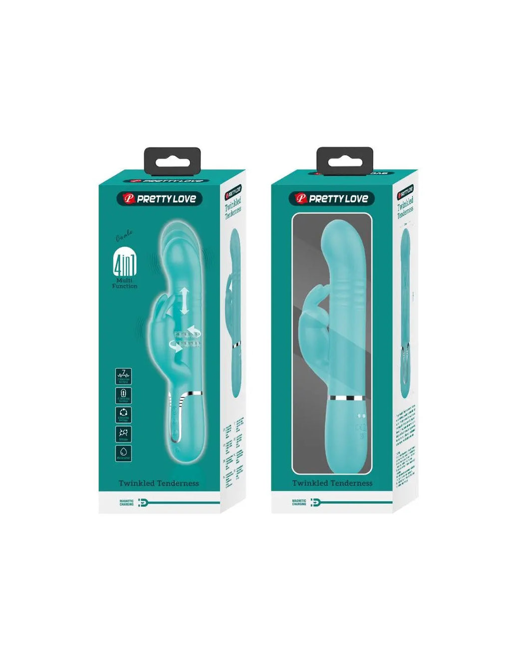 Coale Rabbit Vibrator Pearls - Turquoise – body-safe materials | Fu'Cha Exotics