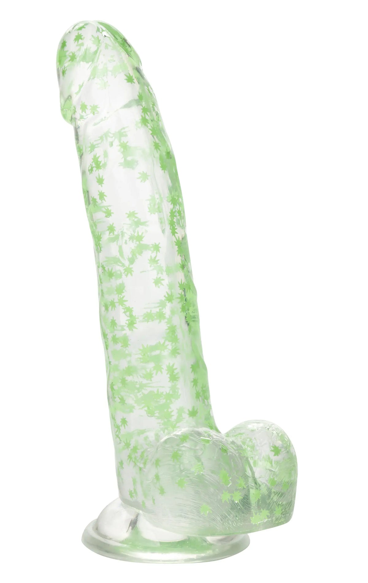 Naughty Bits I Leaf Dick Glow-in-the-Dark Weed Leaf Dildo - Glow in the Dark – body-safe materials | Fu'Cha Exotics