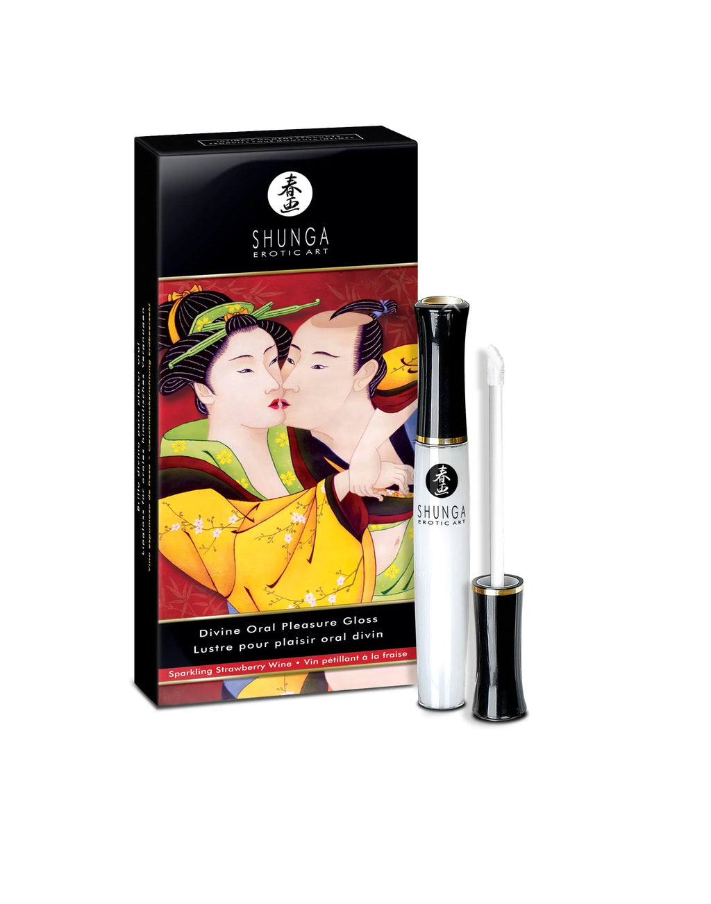 Divine Oral Pleasure Gloss - Sparkling Strawberry Wine - 0.33 Fl. Oz. / 10 ml – body-safe materials | Fu'Cha Exotics