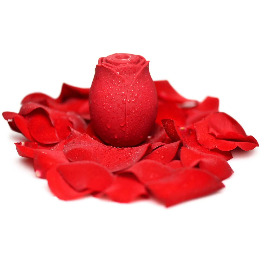 Mystic Rose Sucking and Vibrating Silicone Rose - Red – body-safe materials | Fu'Cha Exotics