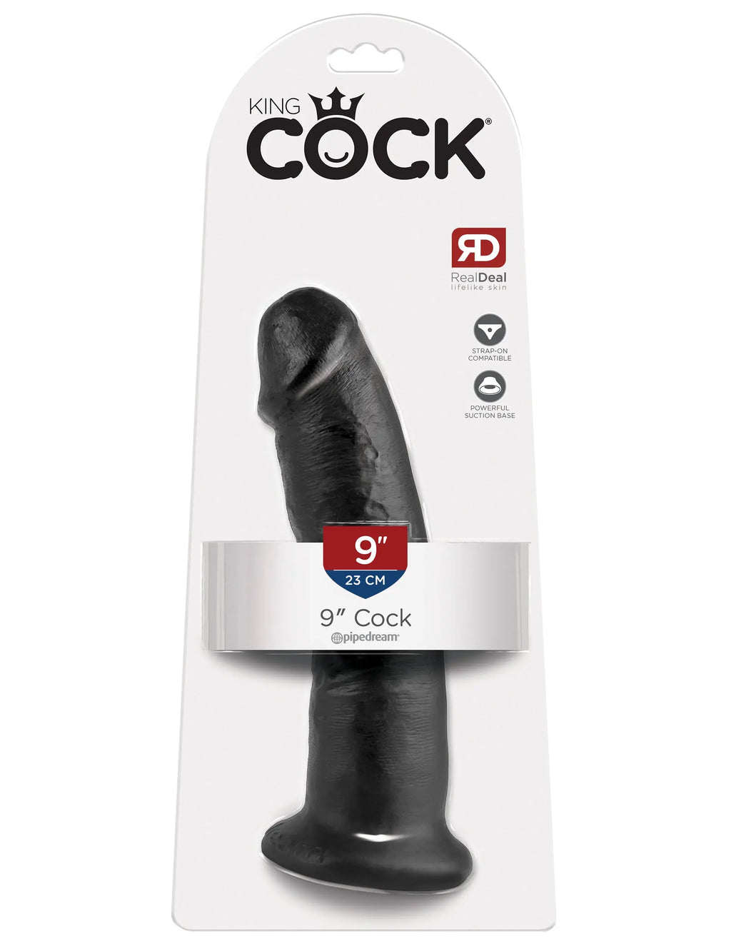King Cock 9-Inch Cock Black – body-safe materials | Fu'Cha Exotics