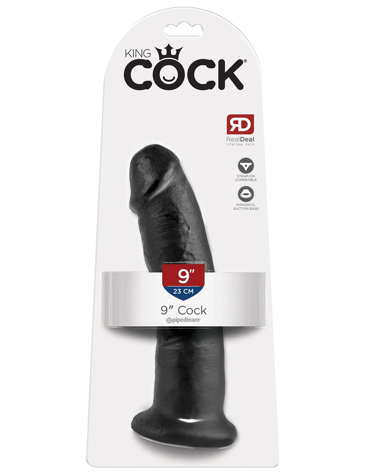 King Cock 9-Inch Cock Black – body-safe materials | Fu'Cha Exotics