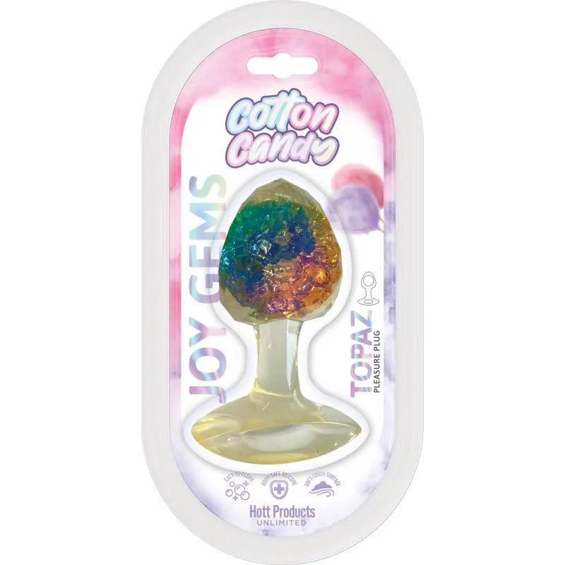 Cotton Candy - Joy Gems Topaz Butt Plug – body-safe silicone | Fu'Cha Exotics