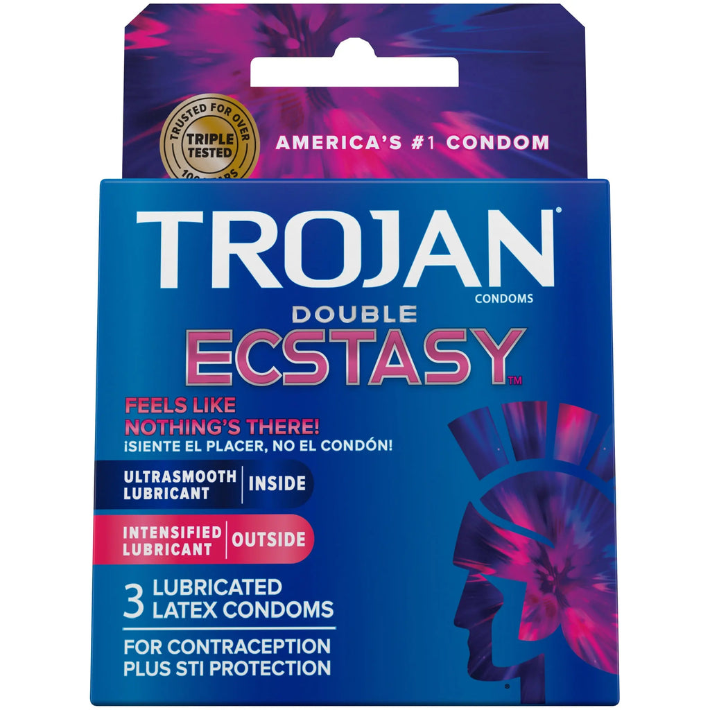 Trojan Double Ecstasy - 3 Pack – body-safe materials | Fu'Cha Exotics