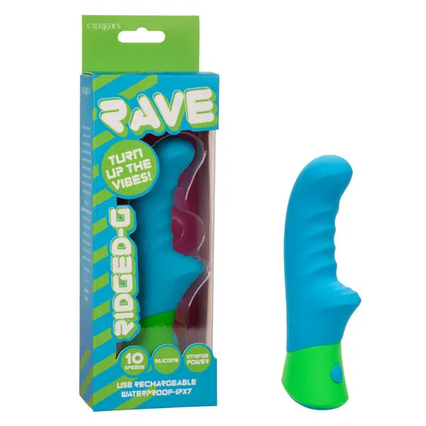 Rave Ridged-G - Blue – body-safe materials | Fu'Cha Exotics