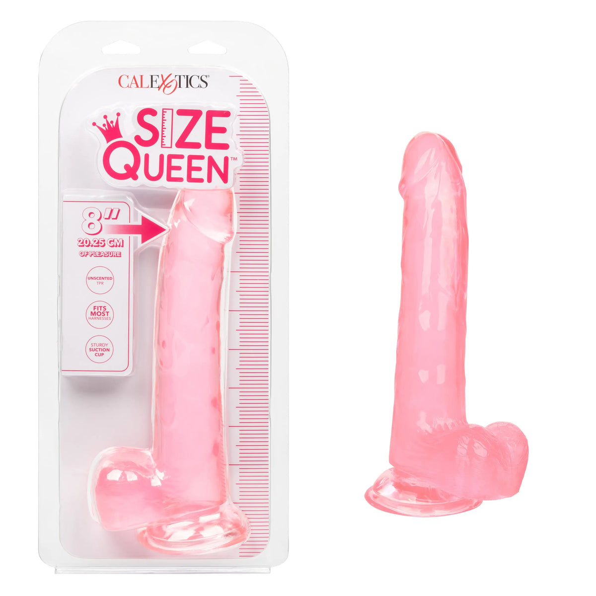 Size Queen 8 Inch - Pink – body-safe materials | Fu'Cha Exotics