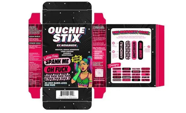 Naughty Naughty XXX Ouchie Stix Bandages40pack – body-safe materials | Fu'Cha Exotics