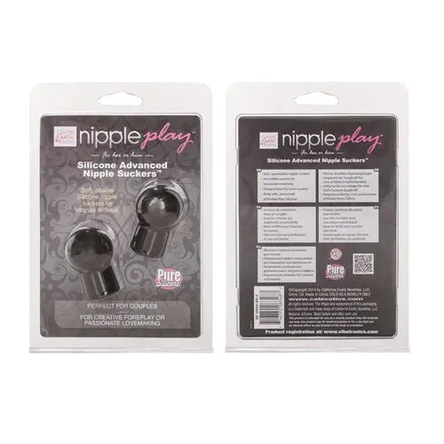 Nipple Play Silicone Advanced Nipple Suckers - Black – body-safe silicone suction stimulation | Fu'Cha Exotics