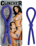 Blue elastic cockring with attached loop detail