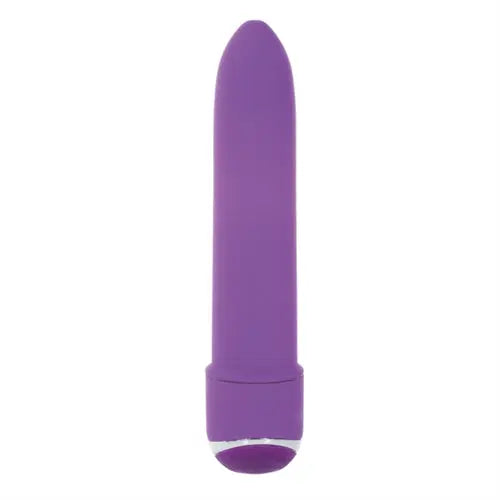 Purple mini vibe massager with tapered tip and rounded end cap