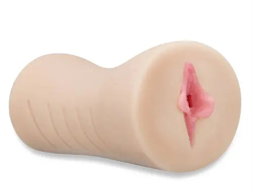 Realistic flesh-colored sex toy with pink opening