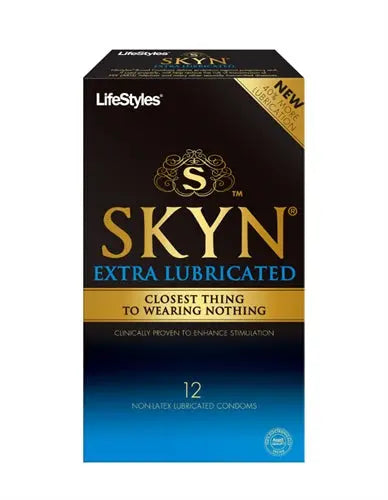 Lifestyles SKYN Extra Lubricated condom box, 12-count.