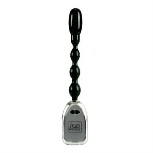 Black bendable silicone power rod with beaded probe and metal scoop end