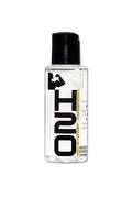 Elbow Grease H2O personal lubricant bottle, clear liquid with black cap, 2 oz