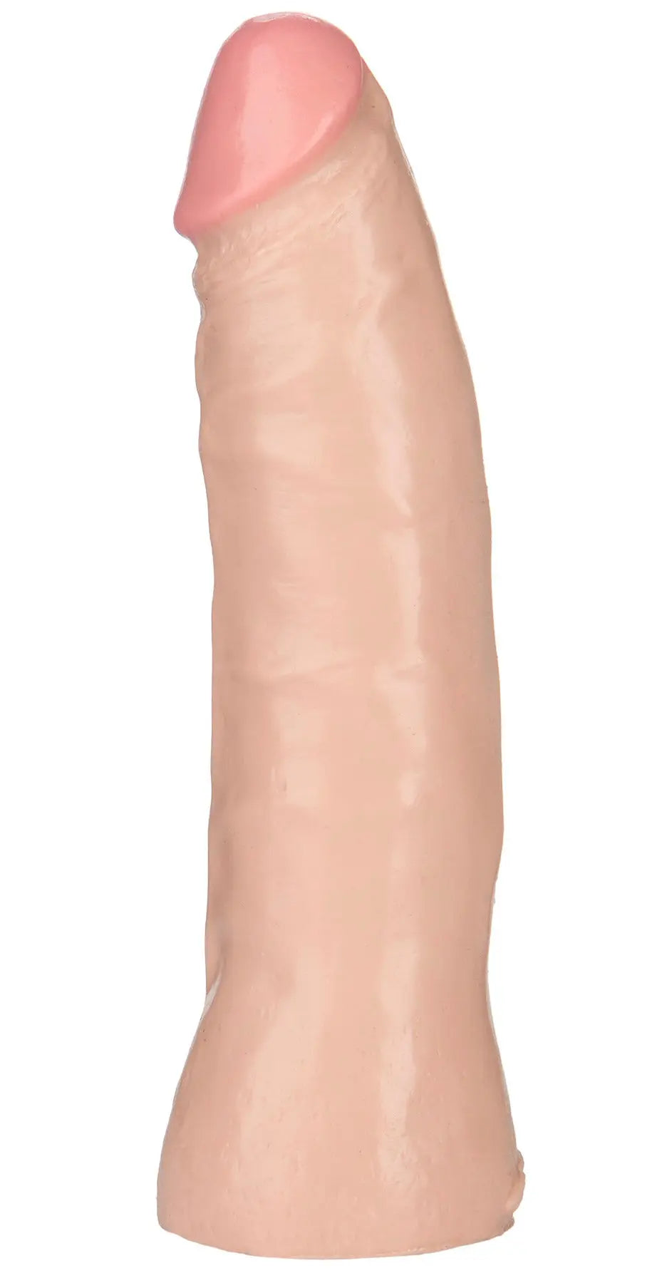 Thin flexible adult dildo, light pink, smooth shaft