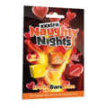 Erotic dare dice gift pack with colorful dice and heart-themed design