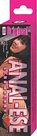 Anal-Ese cream strawberry flavor 0.5 oz package with strawberry graphic