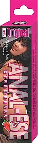 Anal-Ese cream strawberry flavor 0.5 oz package with strawberry graphic