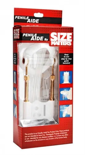 Penile Aide by Size Matters penis aide packaging with clear pouch and handles