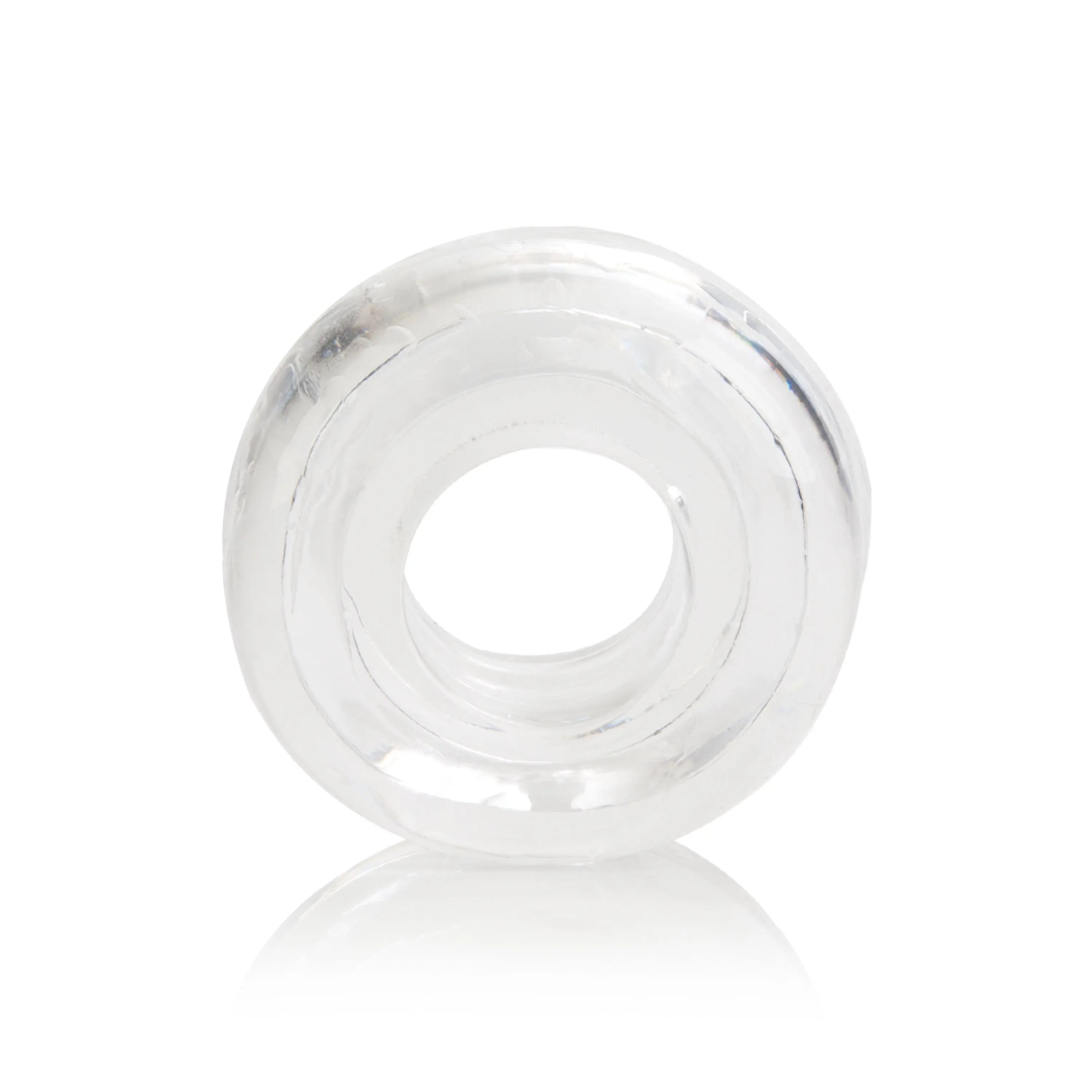 Universal pump sleeve, clear flexible plastic ring with inner hole
