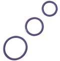 Purple rubber C-ring set, three circular rings