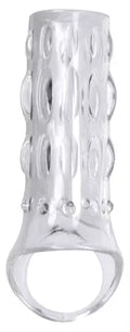 Clear cylindrical power cage with open barrel and ring base