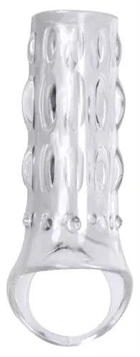 Clear cylindrical power cage with open barrel and ring base