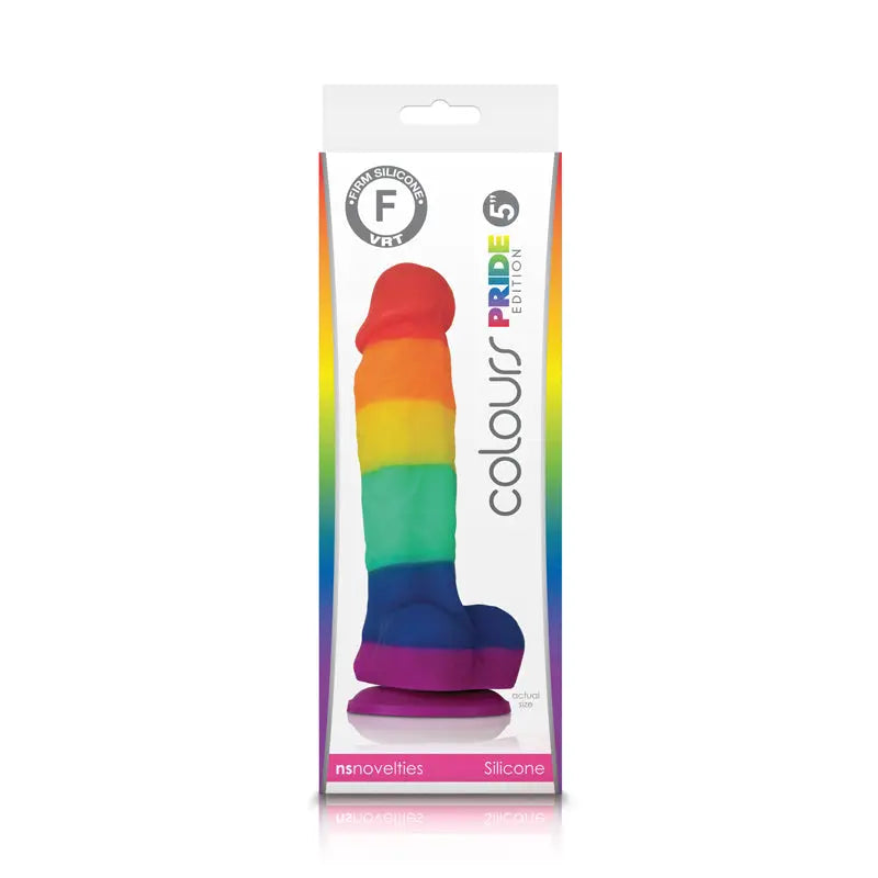 Colours Pride Edition - 5 Inch Dildo - Rainbow – soft-satin suction stimulation | Fu'Cha Exotics