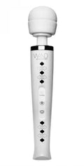 White cordless wand massager with rounded head and WAND logo on handle