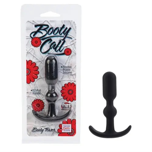 Booty Call Booty Teaser black silicone plug with curved base